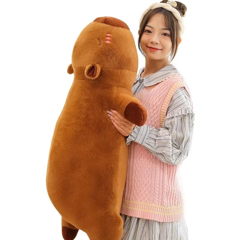 Capybara Plüschkissen – Plüsch, Weich – 65cm, 45cm, 85cm