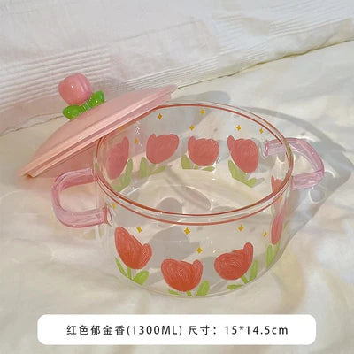 Glas-Nudelkochtopf – Nordischer Stil – 15cm Rund