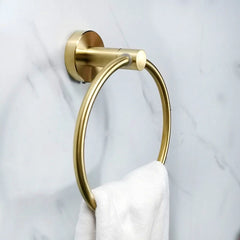 Handtuchring – Gebürstetes Gold Edelstahl – Wandmontage