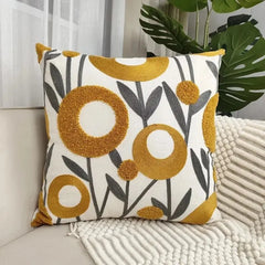 Boho Kissenbezug – Florale Baumwolle – 450mm x 450mm