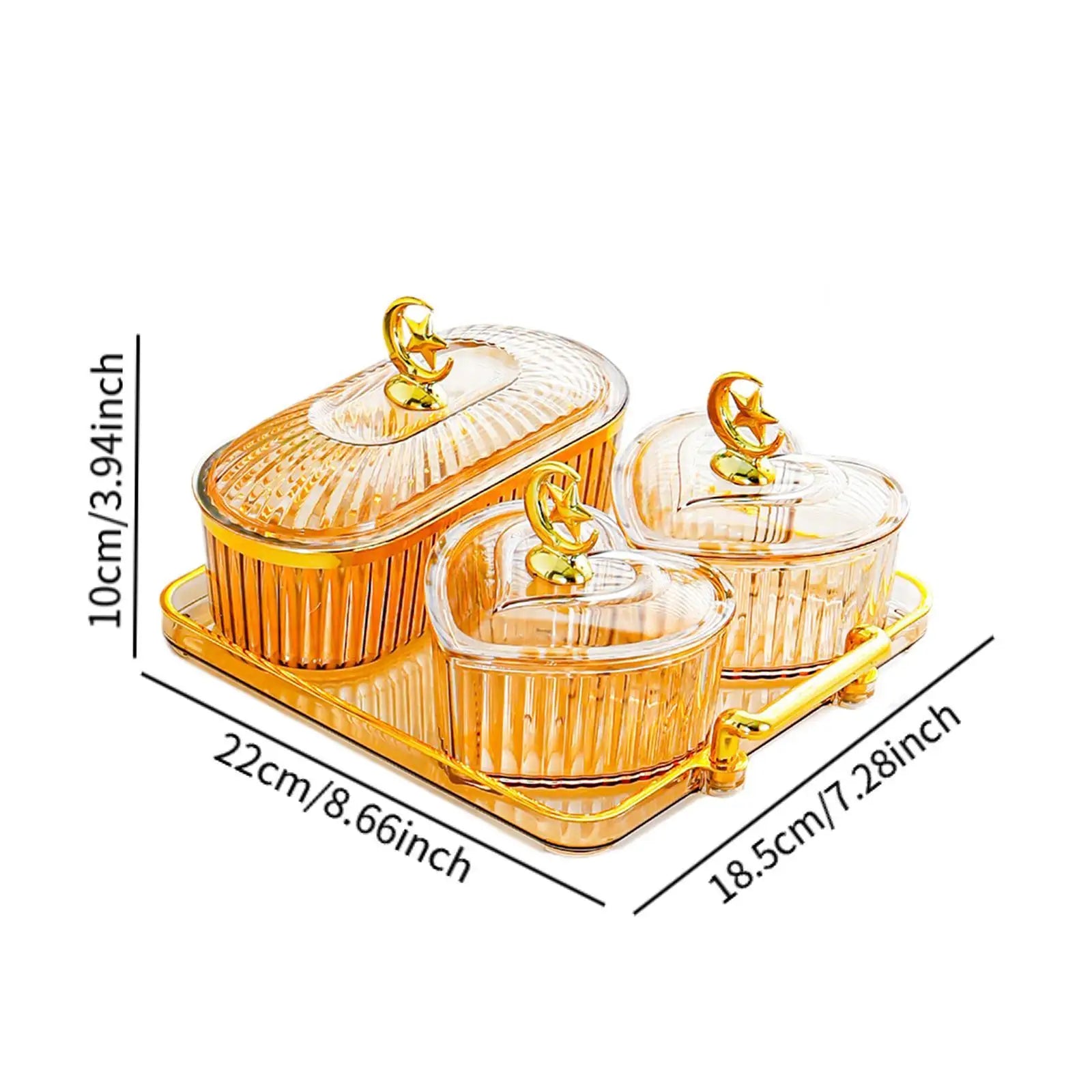 Früchte & Nüsse Schale – Robustes Design – Mehrfachunterteilungen