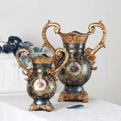 Luxus Vase aus Harz – Art Deco Design – Dunkelgrün