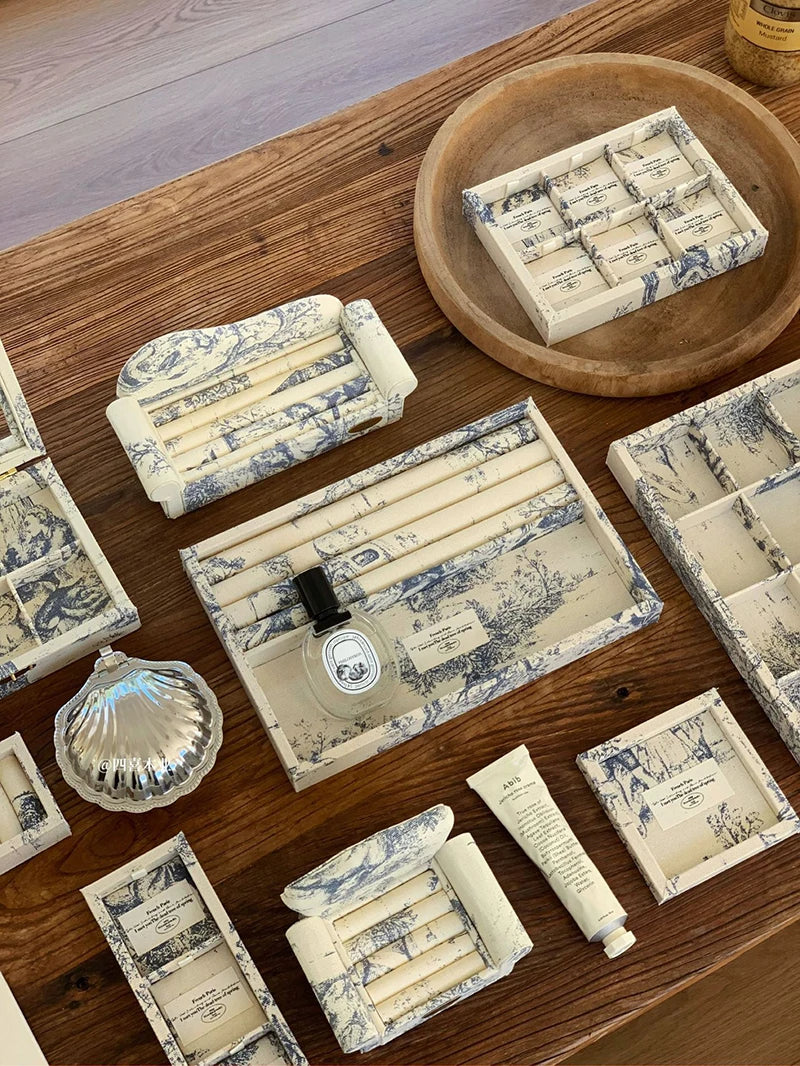 Schmuckdisplay Tablett – Künstlerisches Leinen-Design, Verschiedene Grössen