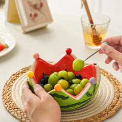 Keramikteller Set – Wassermelonen Design – Hohe Kapazität