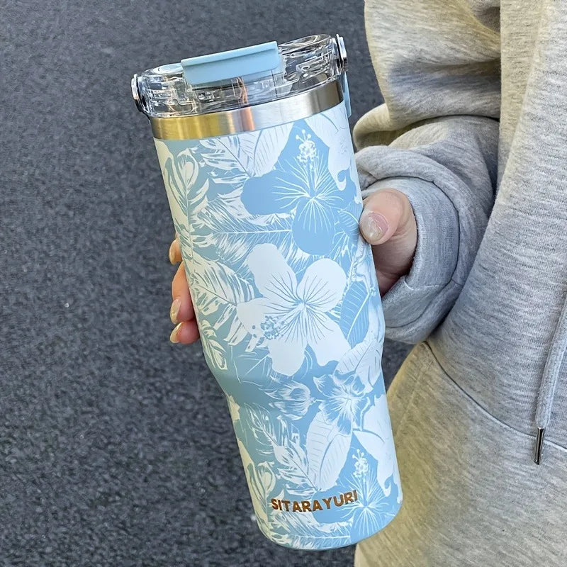 Thermo-Flasche – Edelstahl-Design – 900ml Fassungsvermögen