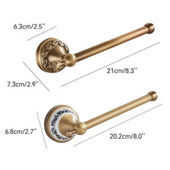 Antiker Messing Toilettenhalter – Kupfer Wandmontage
