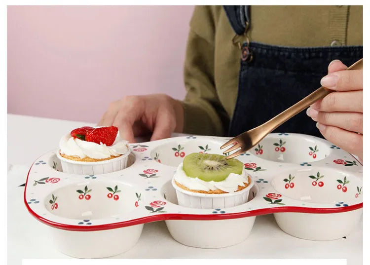 Keramik-Eierhalter – Nordic Kirschen – 30x19x4cm