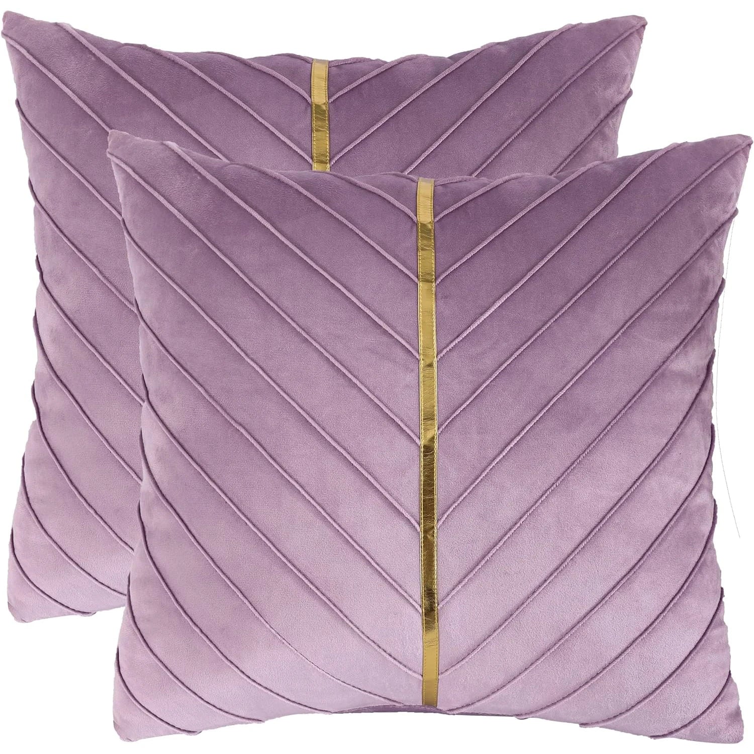 Samt Kissenbezug – Gold Leder Patchwork – 45x45cm