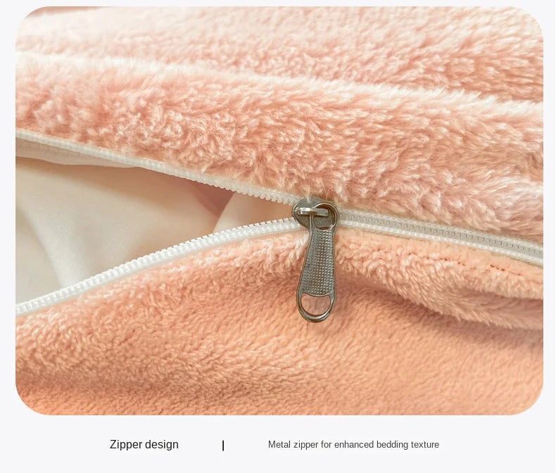 Floral Milk Fleece Bettbezug – Modern Polyester Design 220x240cm