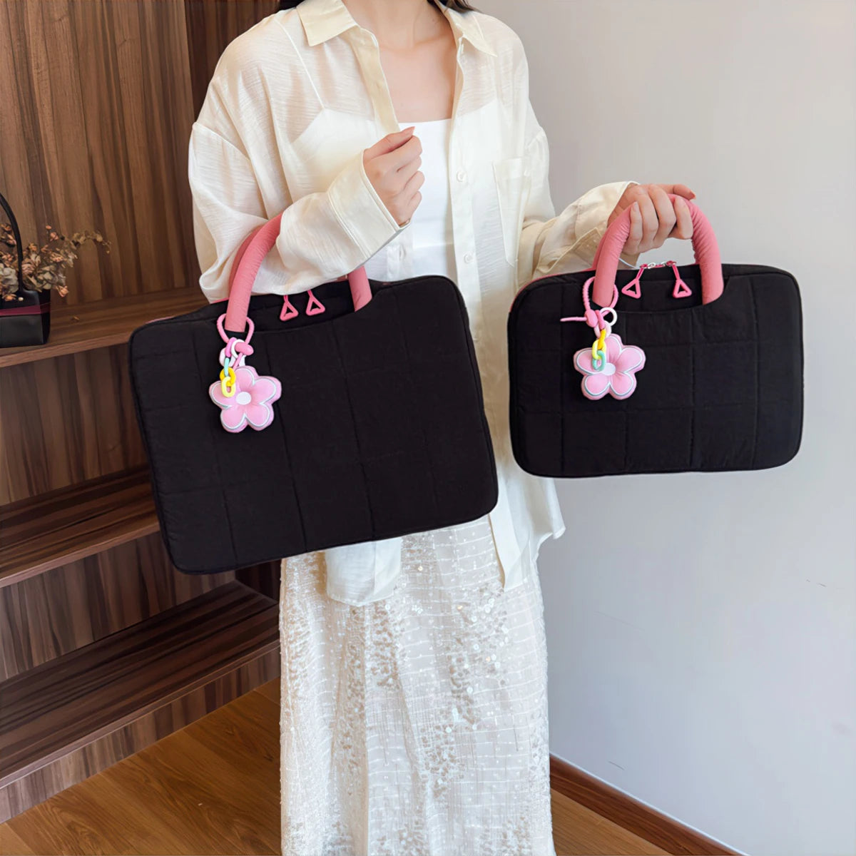 Laptop-Hülle – Polyester Karo – 14/16 Zoll Optionen