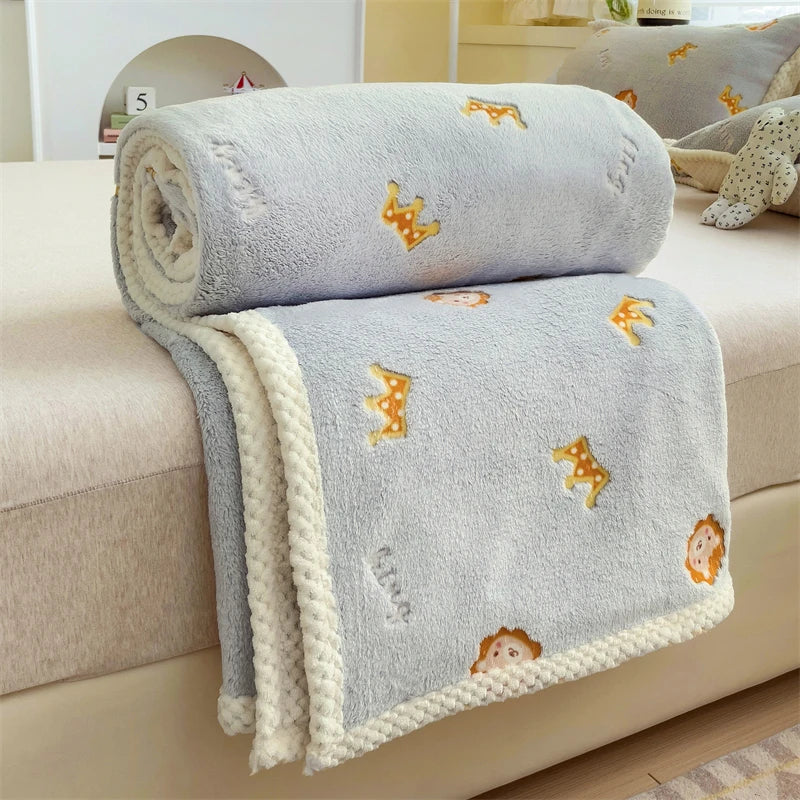 Peach Fleece-Decke – Gemütliches Fruchtdesign – Verschiedene Grössen