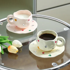 Keramik Kaffeetassen Set - Light Luxury Design - 320ML