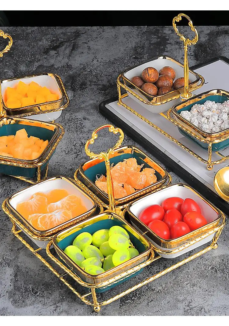 Keramik Snackplatte – Quadratisch, Stilvolle Tischdeko