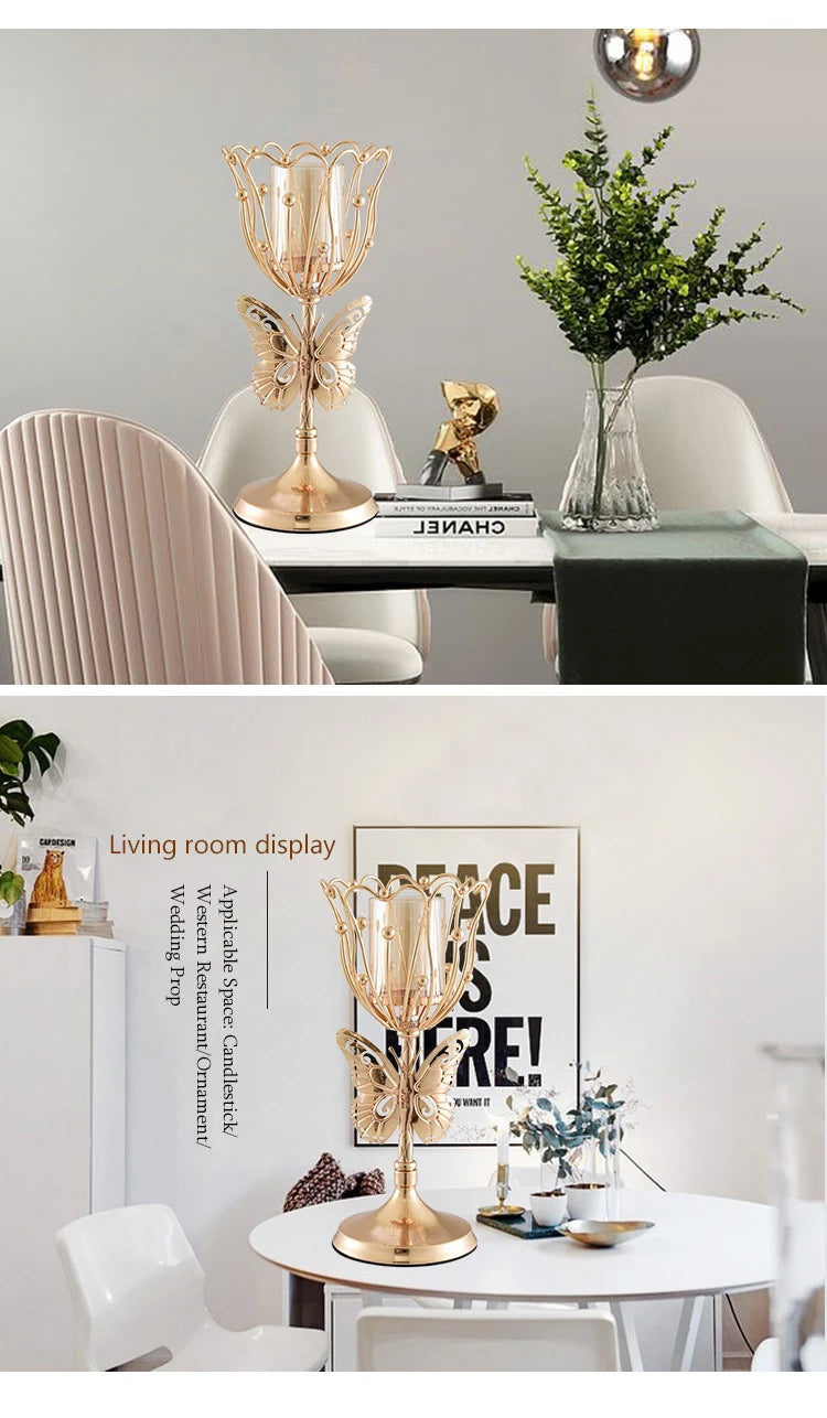 Kerzenhalter – Gold Modern – Persisches Blatt