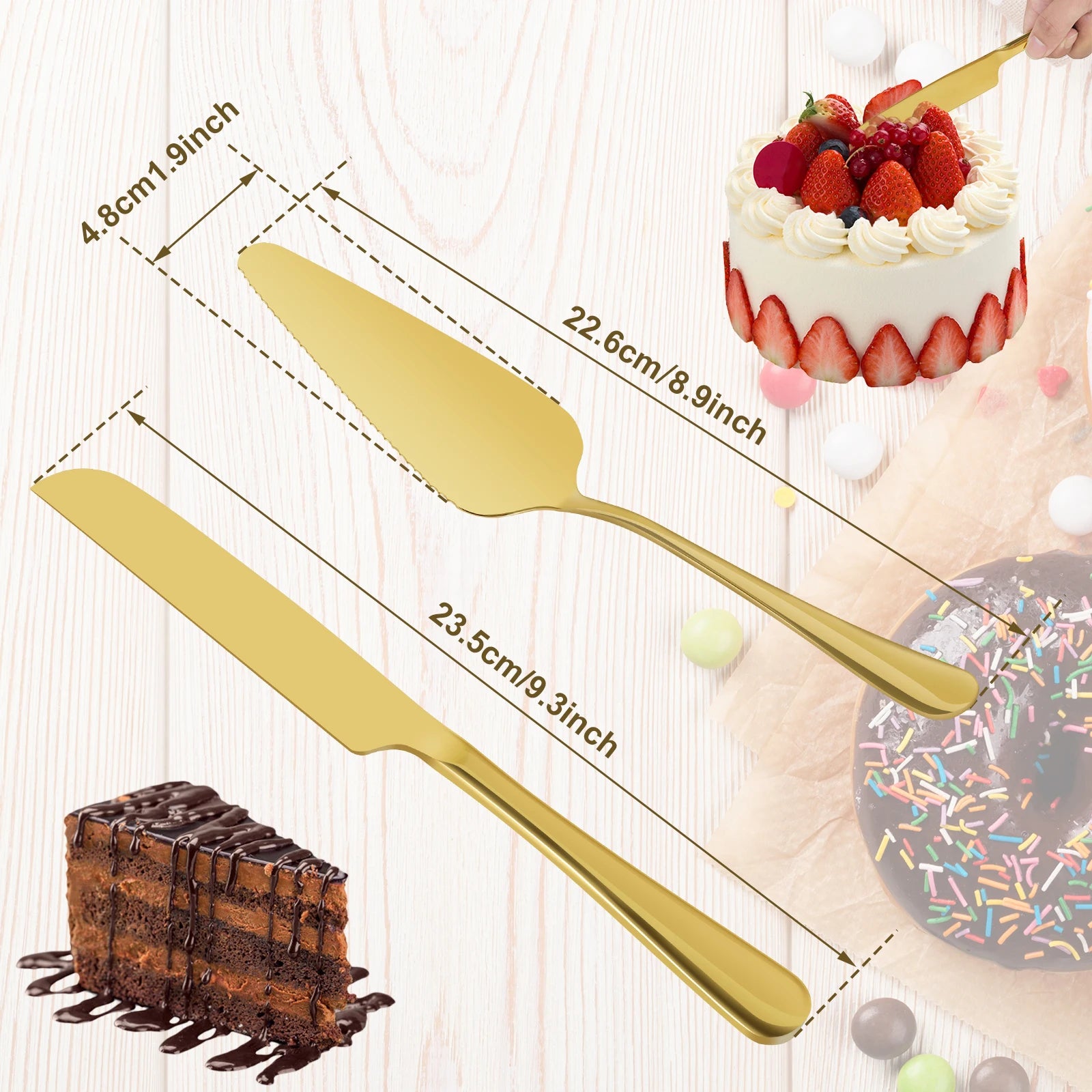 Kuchentools – Gold Retro Zinklegierung – Hochzeiten & Partys