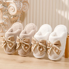 Damen Baumwoll Hausschuhe – Plüsch Komfort – Winter Innen