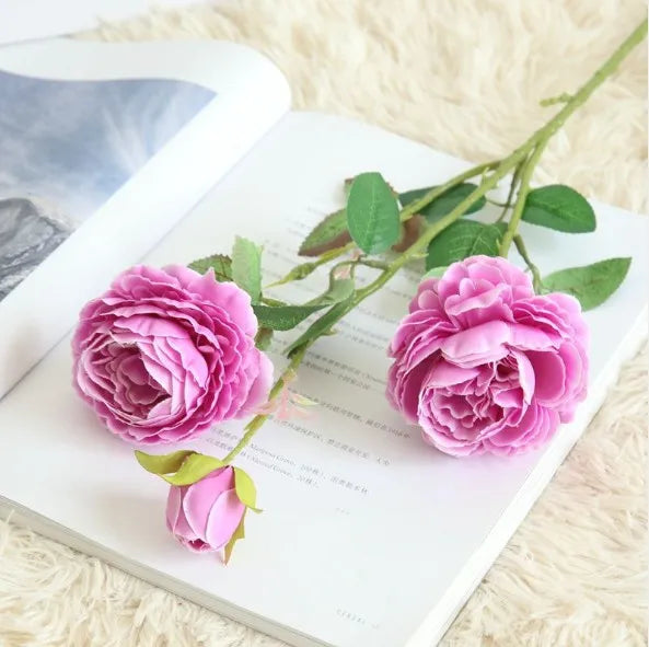 Künstliche Rose – Seidendesign – 60 cm Innenbereich
