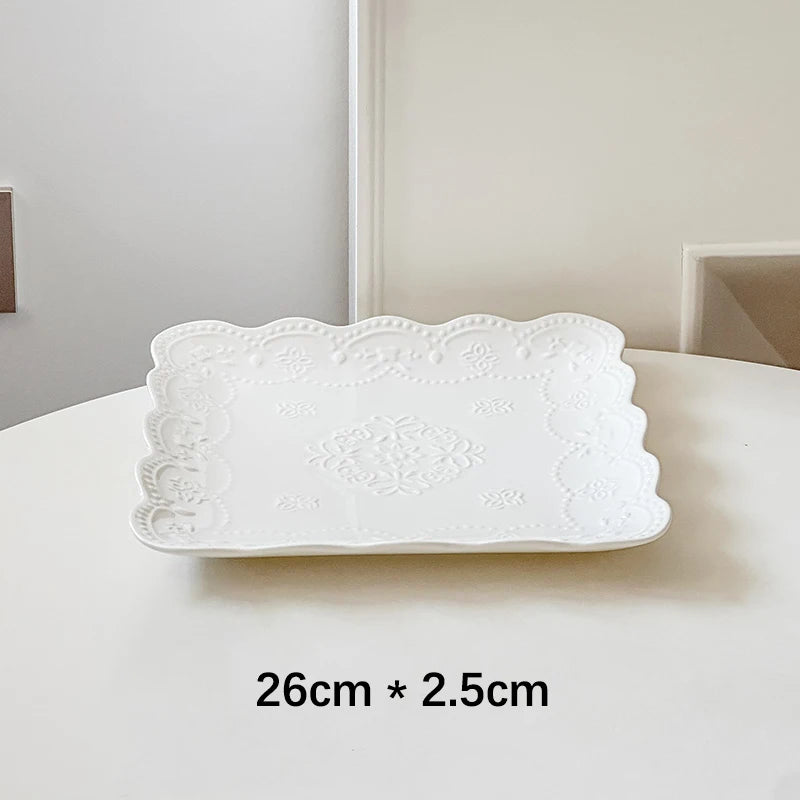 Keramik-Quadratplatte – Französischer Stil – 6-10 Zoll