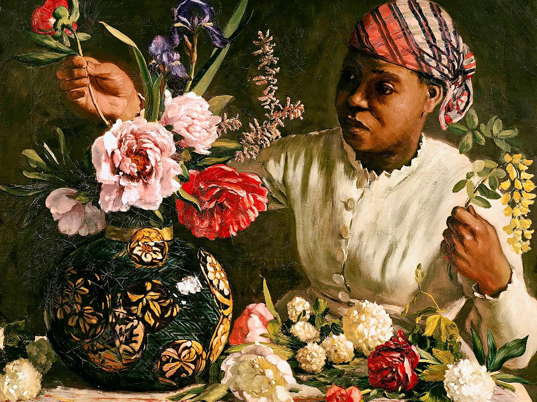 Viktorianisches Leinwandporträt – Retro Kunst – Verschiedene Grössen