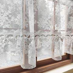 Französischer Vorhang – Romantisches Spitzen-Design – W100 x H50cm