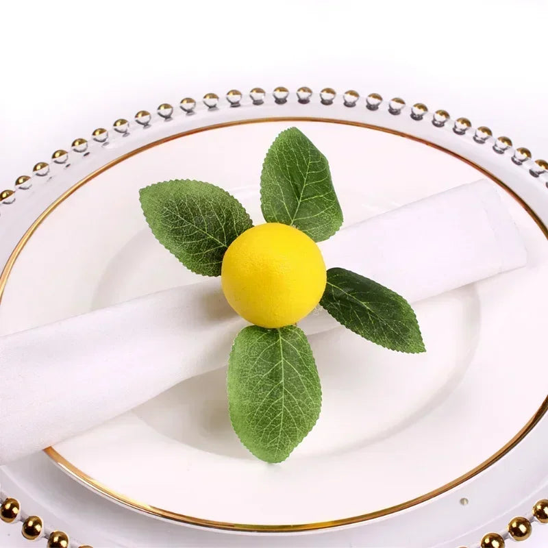 Zitronenserviettenringe – Elegantes Sommerdesign – Versch. Grössen