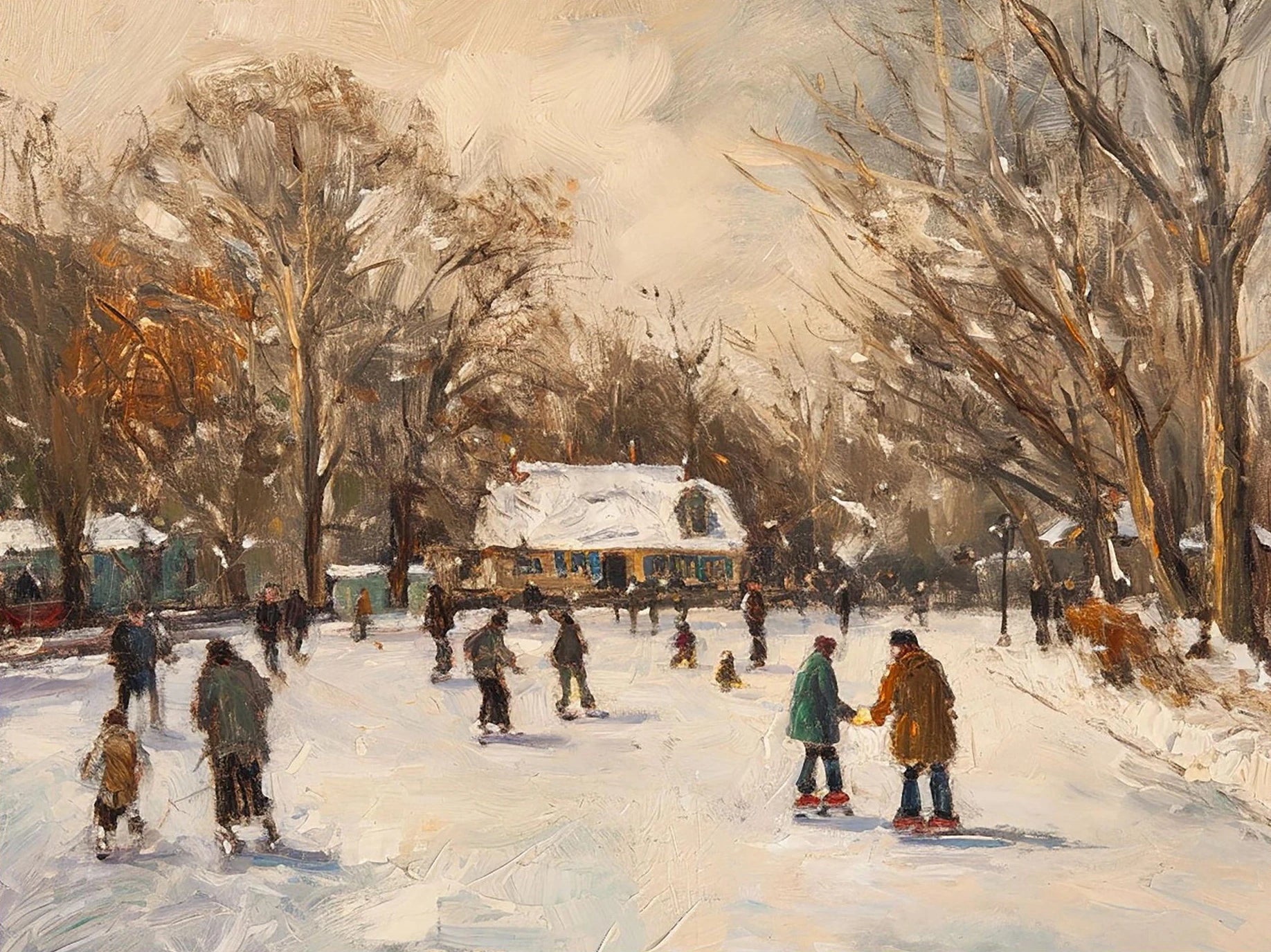 Viktorianisches Leinwand-Porträt – Vintage Stil, 50x70cm