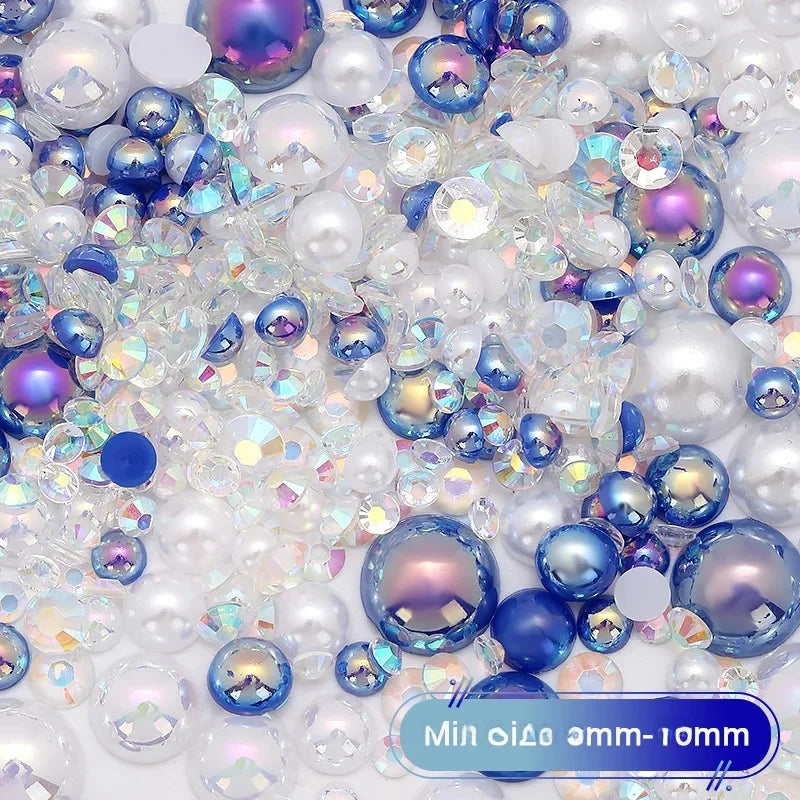 Bunte Perlharze – Elegantes Halb-Rund Design
