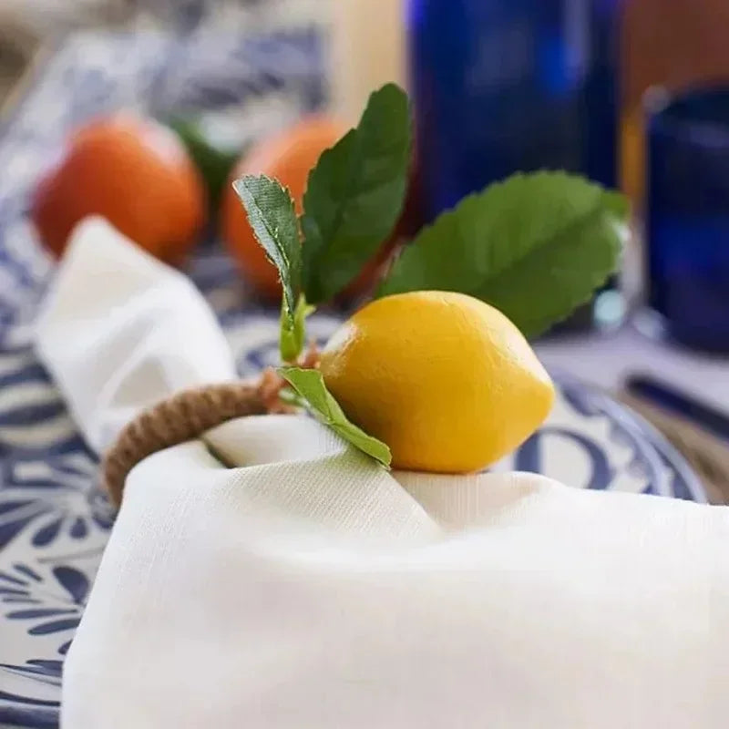 Zitronenserviettenringe – Elegantes Sommerdesign – Versch. Grössen