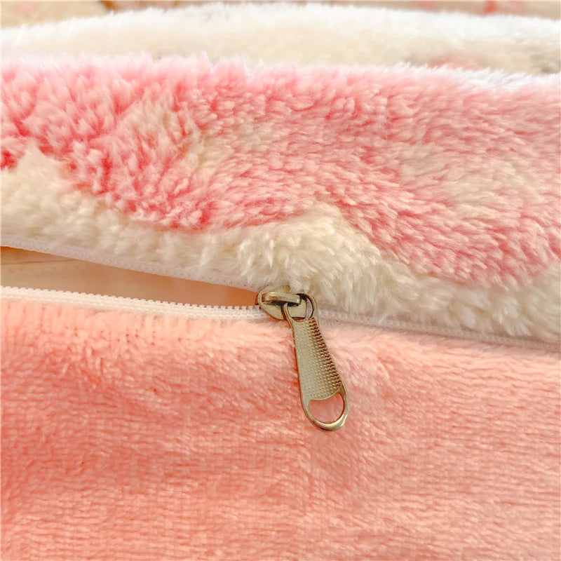 Flanell-Bettbezug – Moderner Cartoon-Druck – King Size