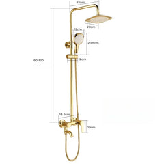 Duschset – Gold Titan Wandmontage