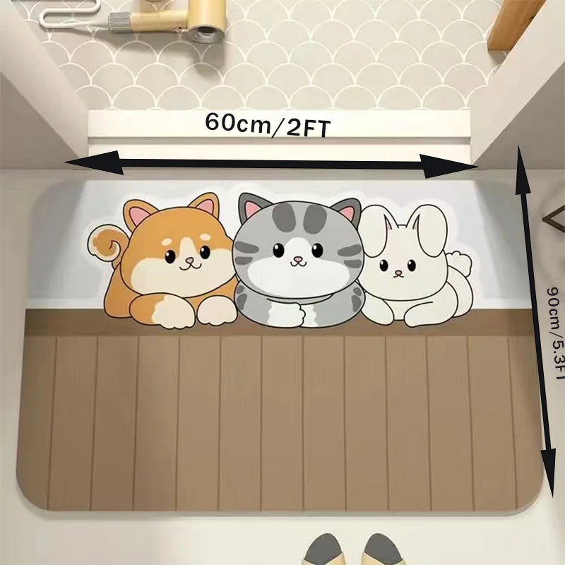 Badezimmer Teppich – Imitat Kaschmir – 60x90CM