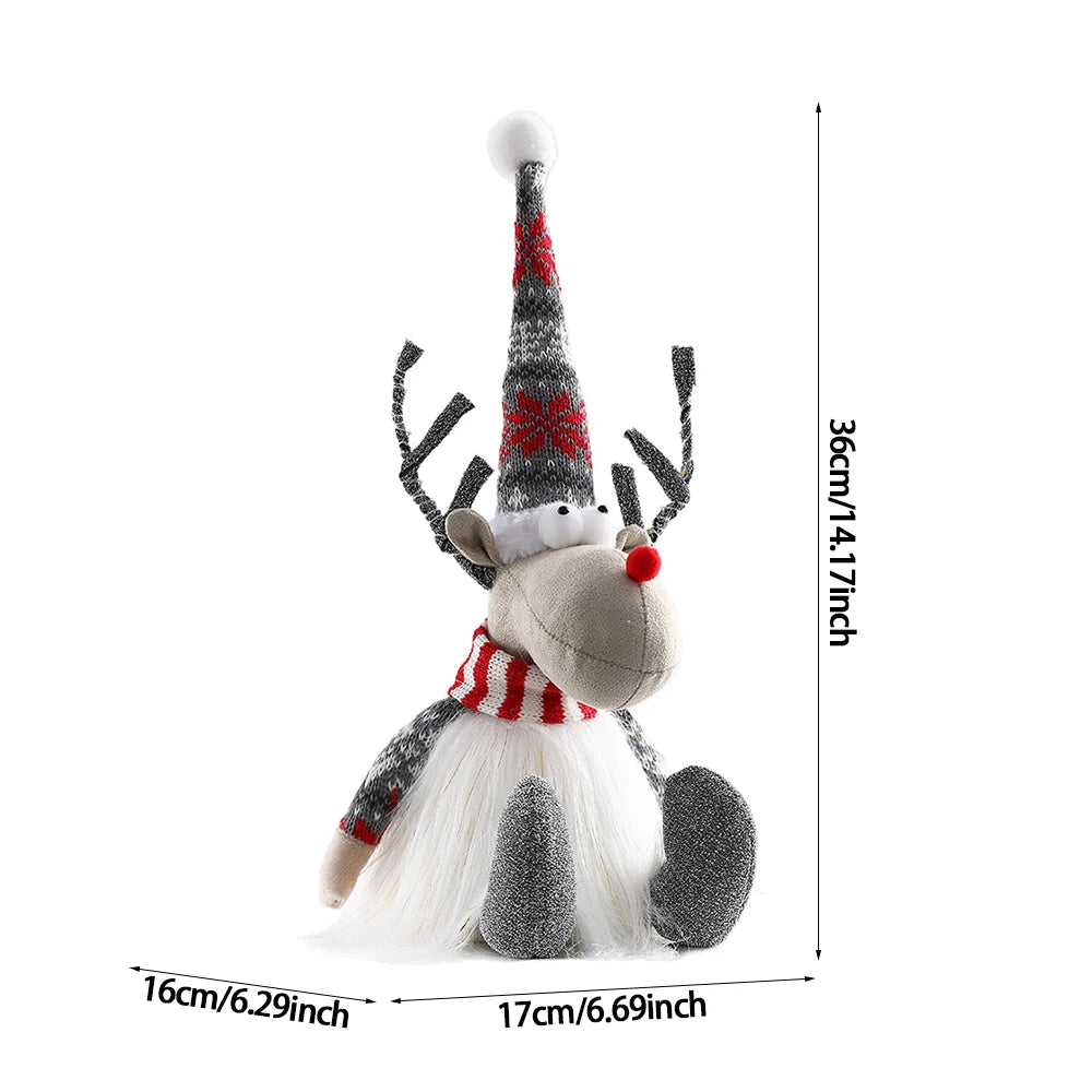 Weihnachtselch Dekoration – Plüschpuppe – Handgefertigt & Verstellbar