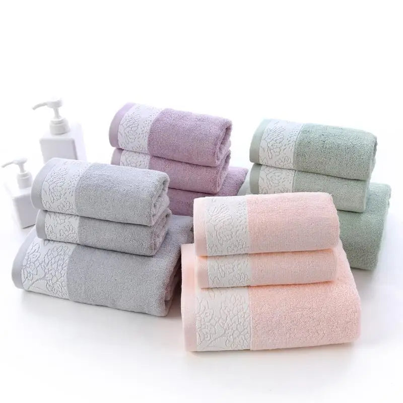 Bambus Handtuch Set – Weich Schnell-Trocken – 70x140cm, 32x72cmx2