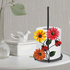 Sonnenblumen-Küchenrollenhalter – Vintage-Metall – 18 x 33 cm