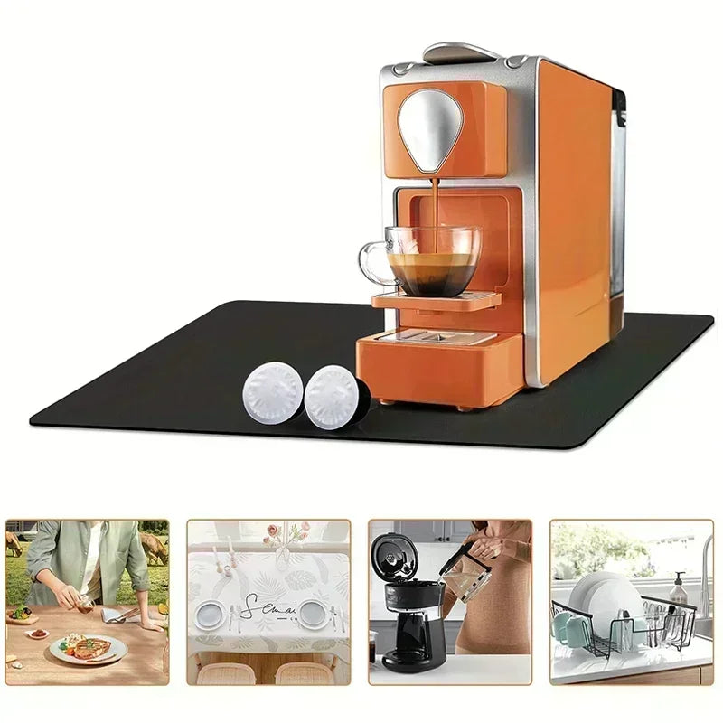 Kaffeemaschinenmatte – Modern Gummi – 20x30cm bis 50x80cm