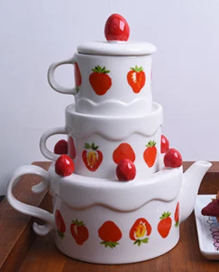 3D-Relief-Keramikgeschirr in mehrfarbigem handgezeichnetem Design, keramik, Küche