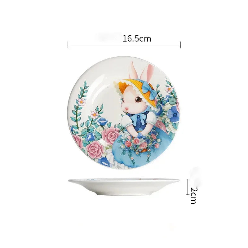 Keramikteller – Gartenstil – Blumenmuster