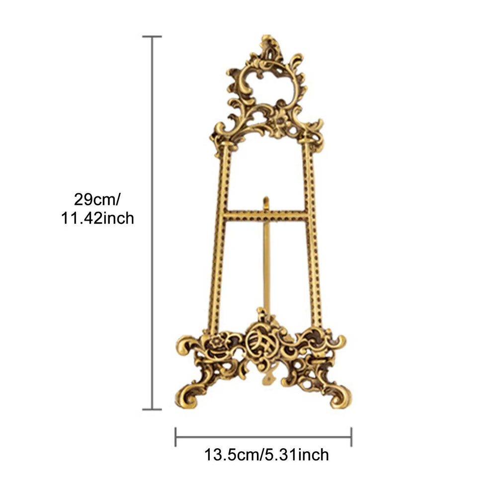 Vintage Metall Plakettenhalter im modernen Stil, 13.5x16x29 cm