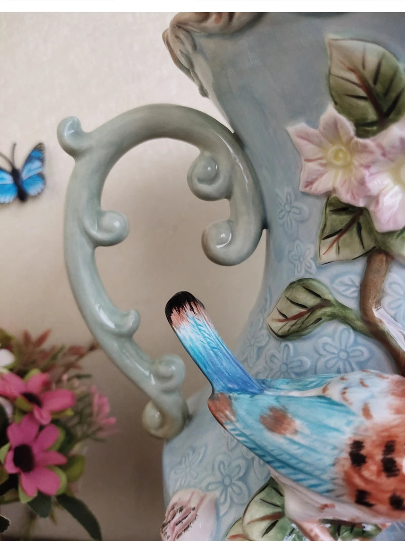 Porzellanvase - Modern Handbemalt - 23x16x33cm