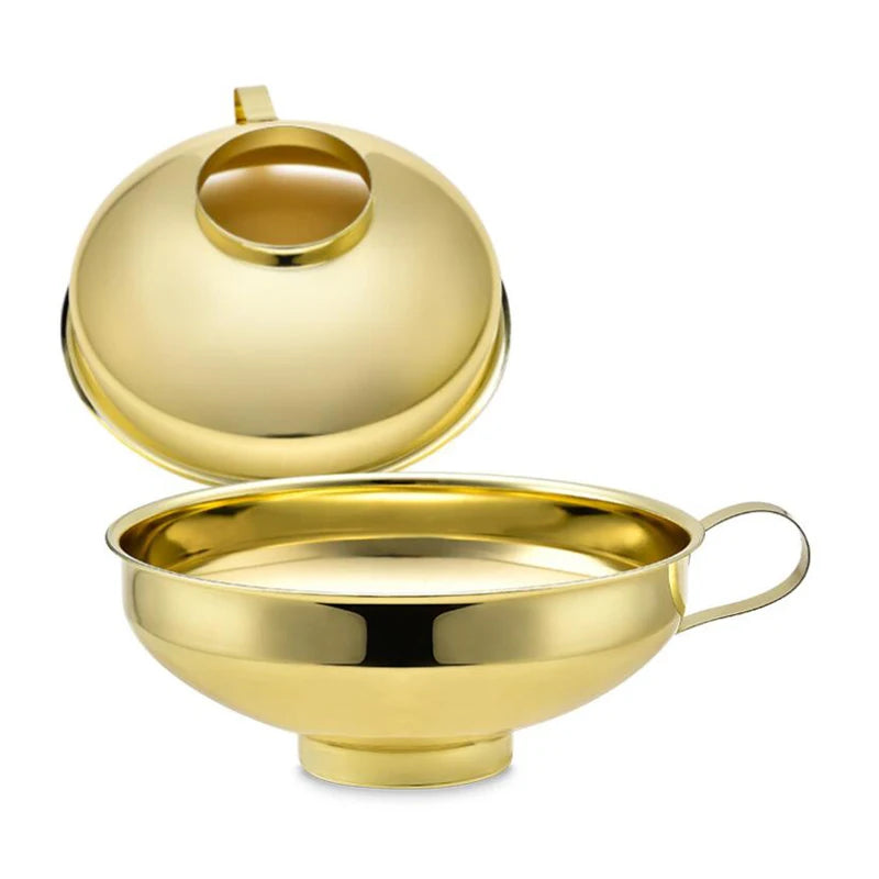 Goldener Edelstahltrichter – Weitmund, Mason Jars