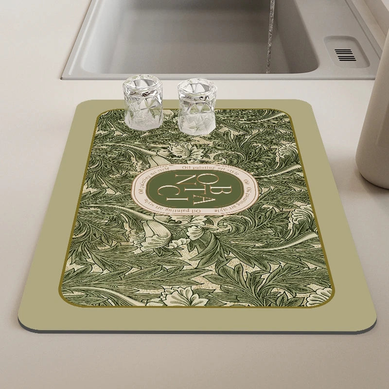 Absorbierender Küchen-Teppich – Blumenmuster – 40x60cm