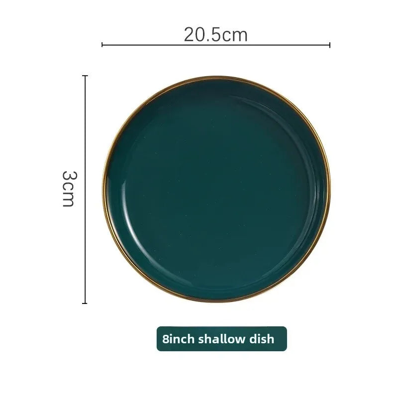 Nordisches Keramikgeschirr – Elegantes Design mit Goldrand