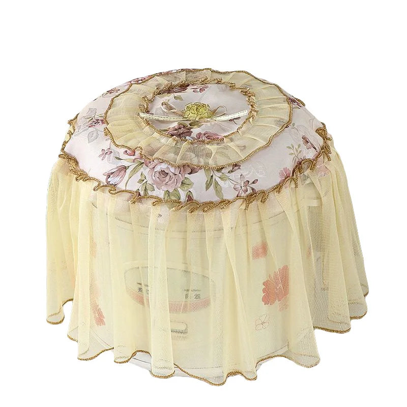 Florale Fritteusen-Abdeckung – Spitze, Staubschutz