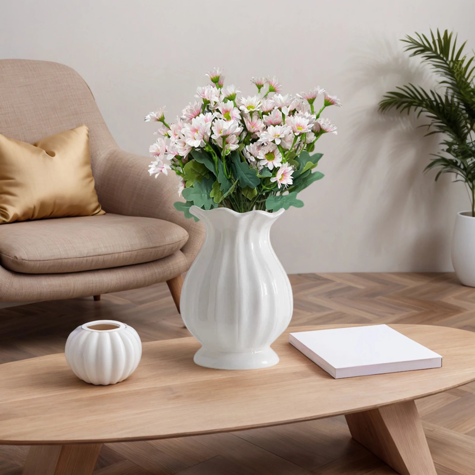 Künstliche Sunset-Mumien – Seidenstrauss – Indoor/Outdoor