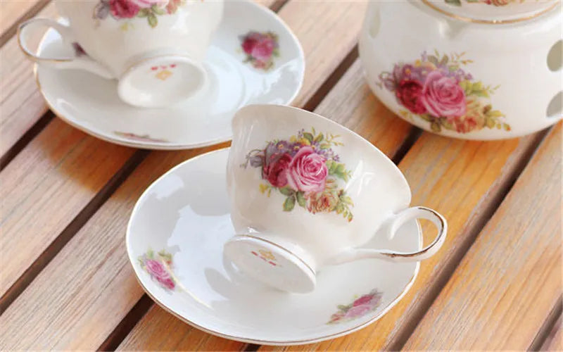 Britisches Teeset – Pink Camellia Keramik – 500ML Kanne