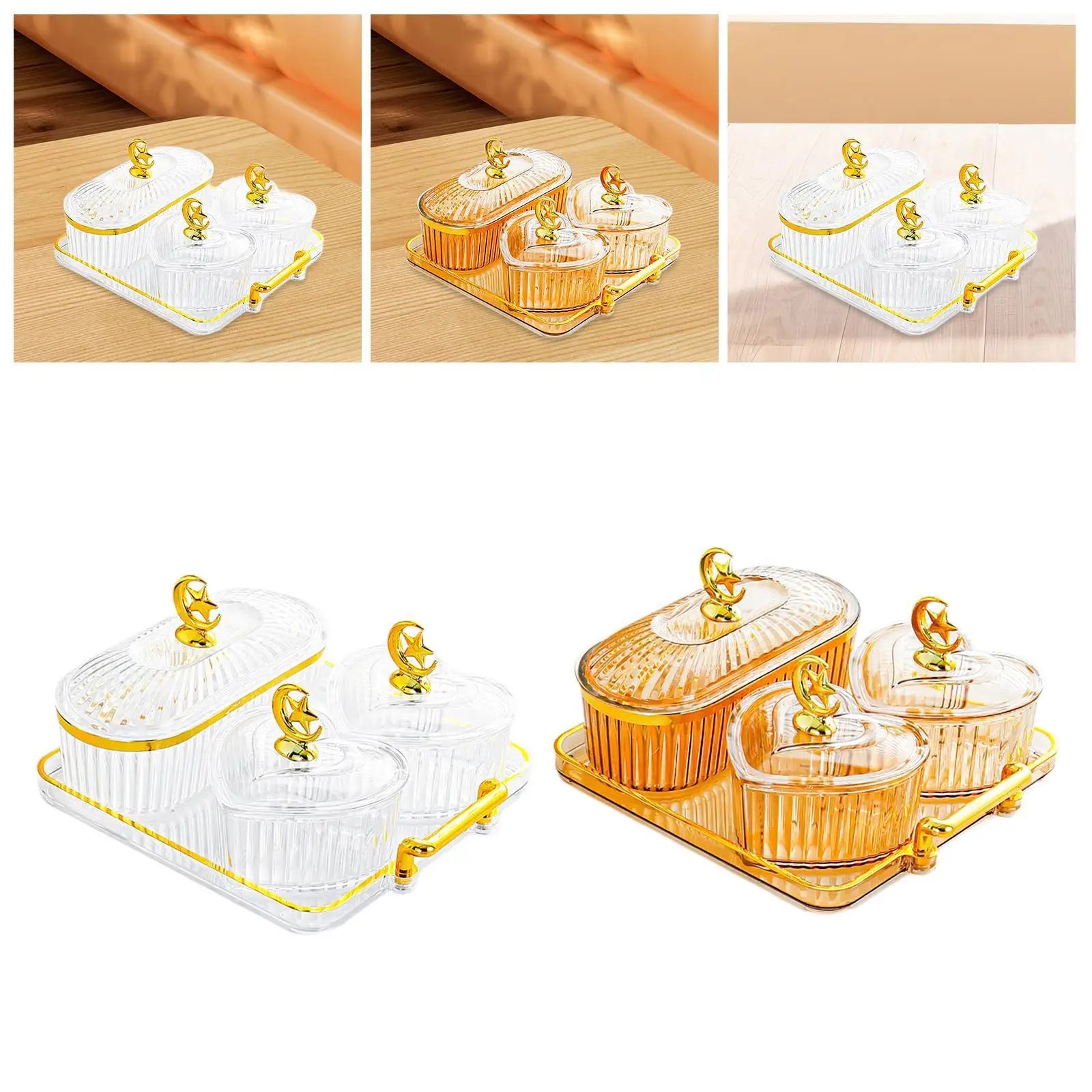 Früchte & Nüsse Schale – Robustes Design – Mehrfachunterteilungen