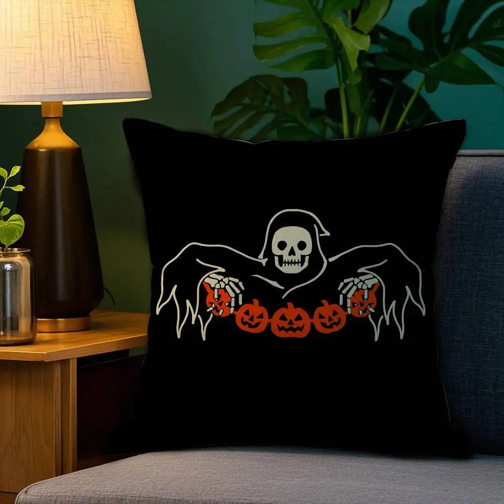 Halloween Kissenbezug – Plüsch Polyester Quadratisch – 45x45 cm
