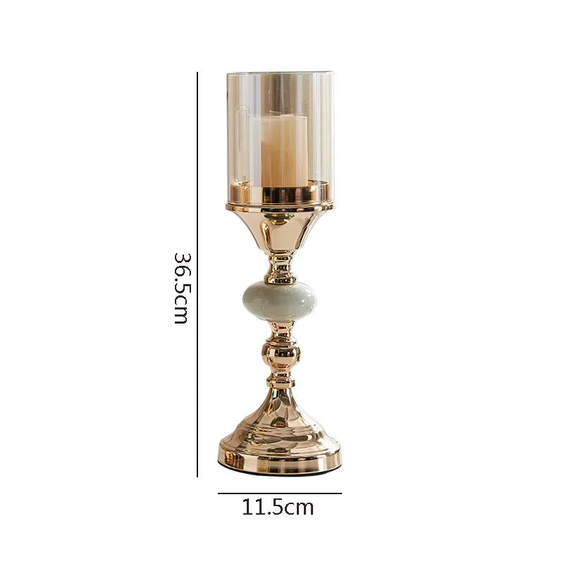 Kerzenhalter – Modernes Metall Glas – Wohn-Deko