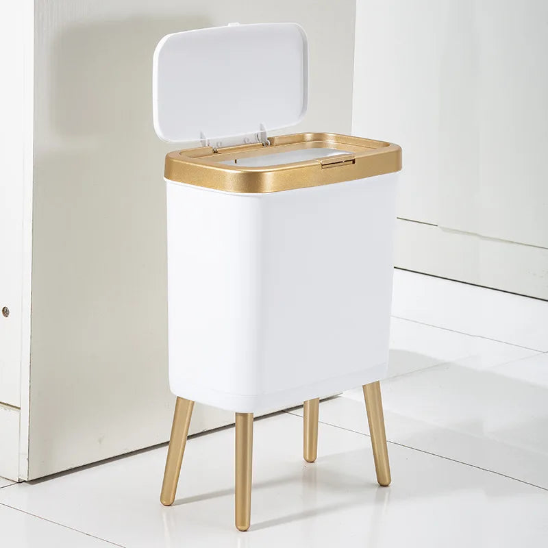 Luxuriöser Goldener Abfalleimer – Modernes Design mit Deckel