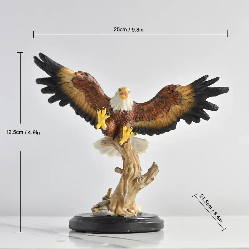Retro Adler Resin Deko – Handbemalt – 25cm